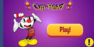 Cuphead game boss fight scene with 1930s retro animation style.